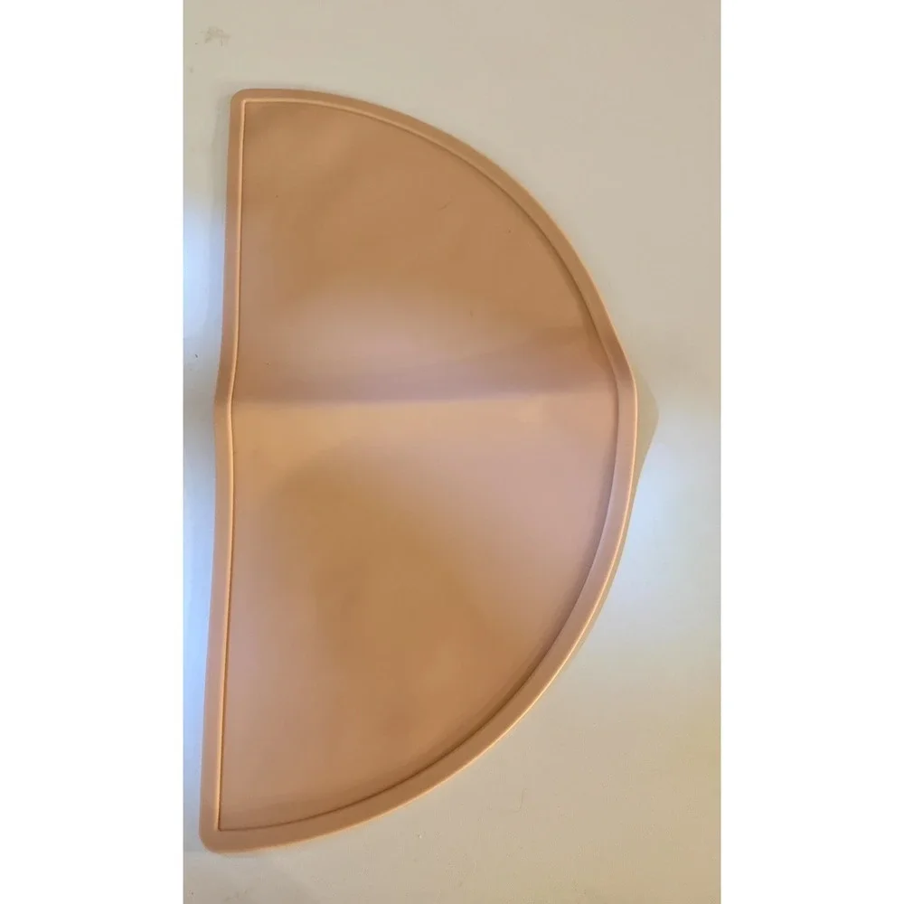 Should We Go? Slow Feeder Pet Bowl & Placemat‎ Set Tan/Peach Silicone NEW